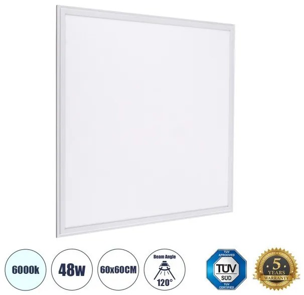 Χωνευτό Panel Milky Super Slim 48W 6000K IP20 Λευκό 60209 Globostar -60209-Λευκό 60209