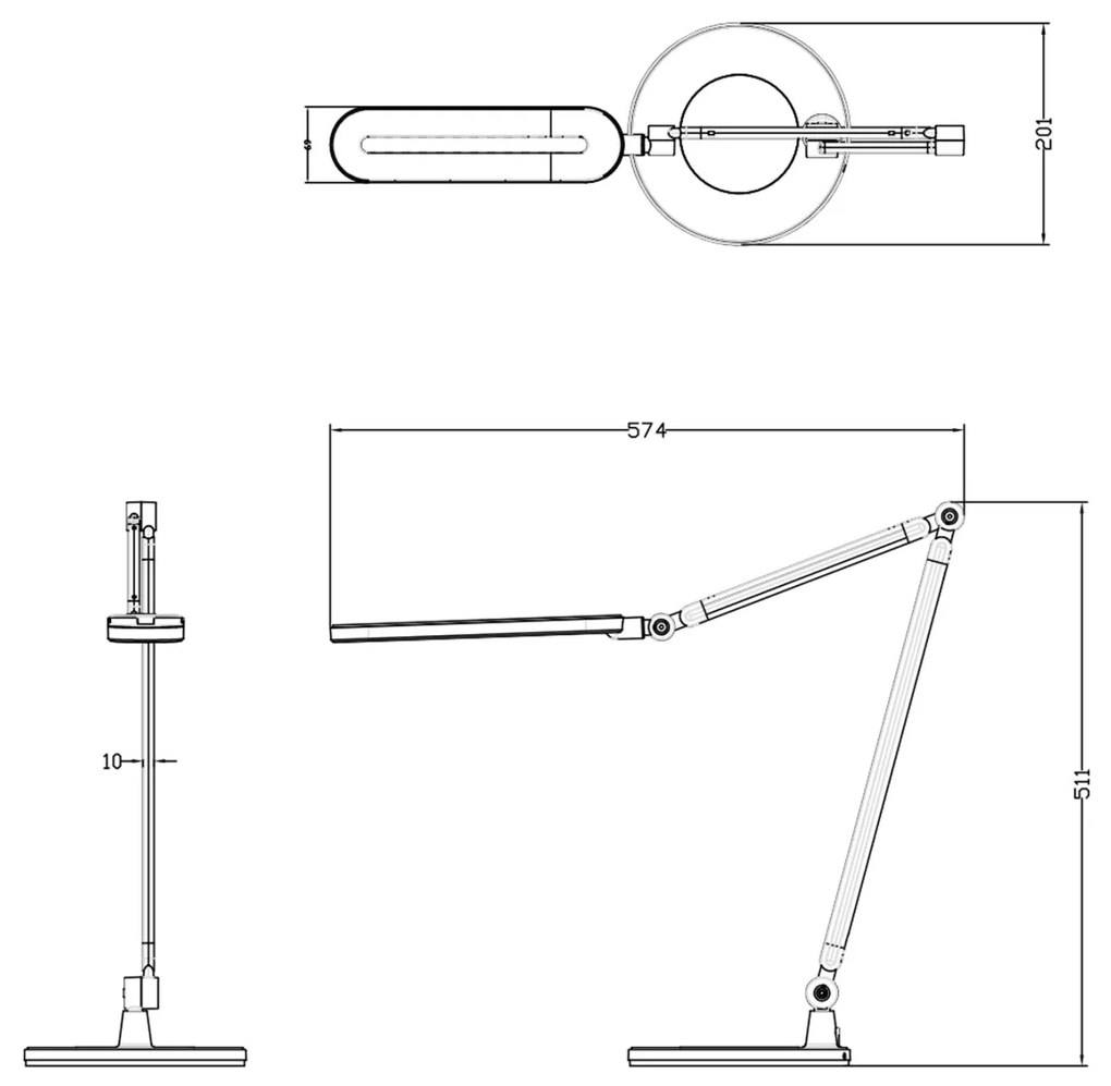 ΦΩΤΙΣΤΙΚΟ ΓΡΑΦΕΙΟΥ LED BLAIN PRO  ΑΣΗΜΙ ABS 57,4x51,1Υεκ.