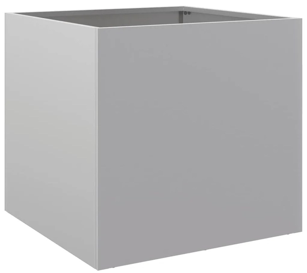 vidaXL Ζαρντινιέρα Ασημί 49 x 47 x 46 εκ. από Γαλβανισμένο Χάλυβα
