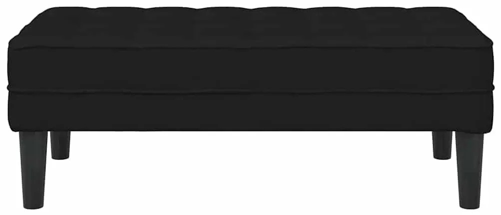 vidaXL παγκάκι Μαύρο 113 x 57 x 39 εκ. ύφασμα