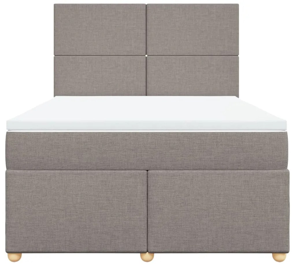 ΚΡΕΒΑΤΙ BOXSPRING ΜΕ ΣΤΡΩΜΑ TAUPE 140X190 ΕΚ. ΥΦΑΣΜΑΤΙΝΟ 3291272