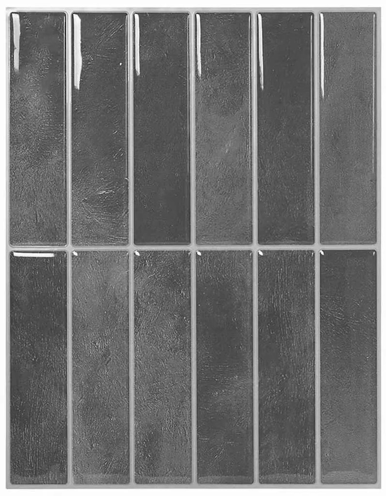 vidaXL Ορθογώνιο Πλακάκι 10 pcs Γκρι 29 x 23 x 0,08 εκ