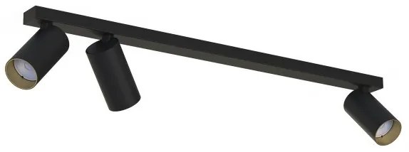 Σποτ Φωτιστικό Ράγας 3xGU10 10W IP20 Mono Nowodvorski-7767-Μαύρο-Χρυσό 7767