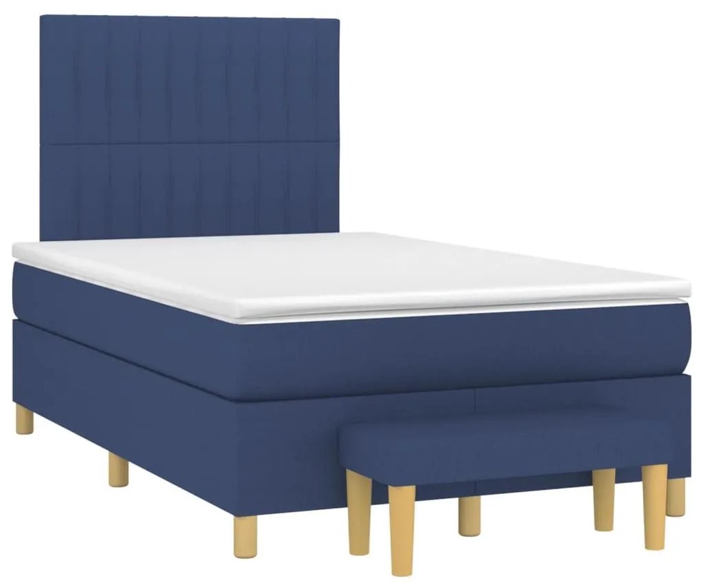 ΚΡΕΒΑΤΙ BOXSPRING ΜΕ ΣΤΡΩΜΑ ΜΠΛΕ 120X190 ΕΚ. ΥΦΑΣΜΑΤΙΝΟ 3270424