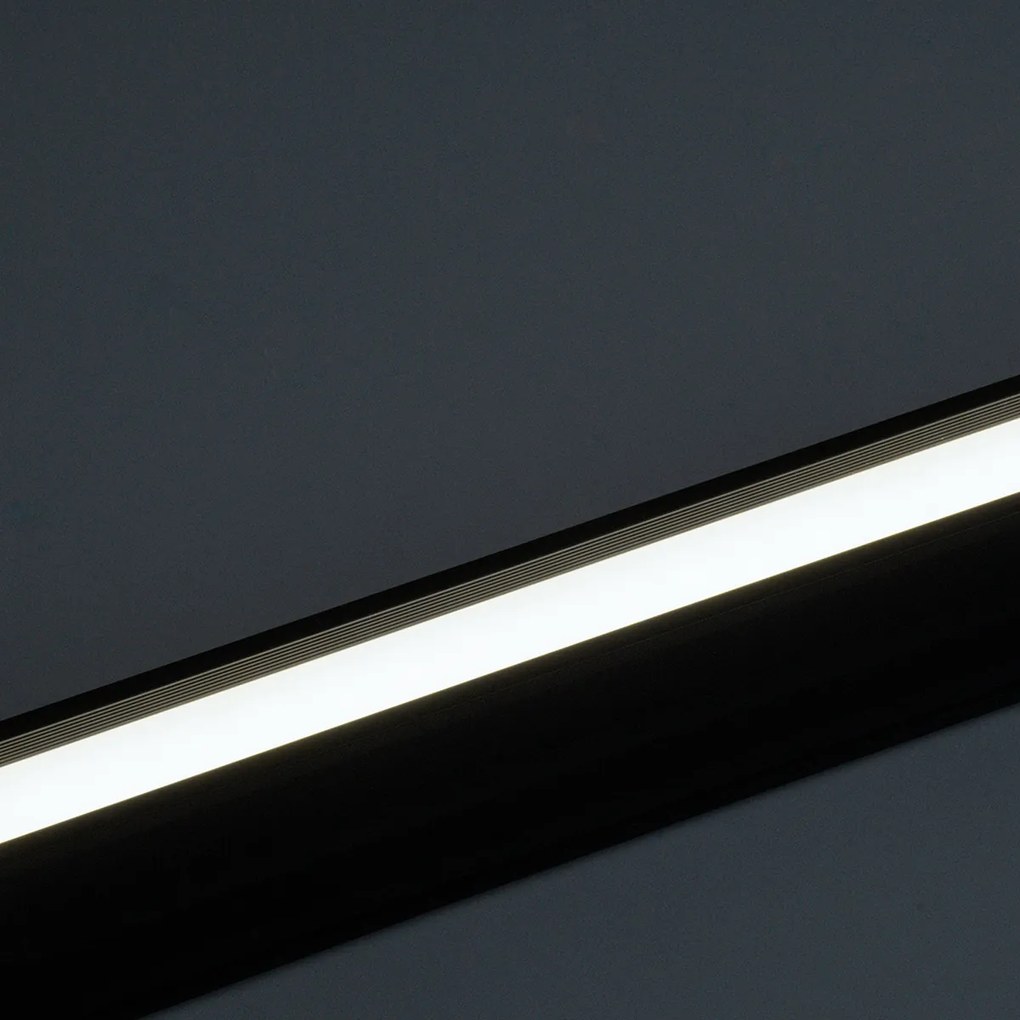 GloboStar OFFICE 61024-P Γραμμικό Κρεμαστό Φωτιστικό Linear LED 18W 2200lm 120° AC 220-240V Μ120 x Π2 x Υ4cm Φυσικό Λευκό 4500K - Μαύρο - 3 Years Warranty - 61024-1