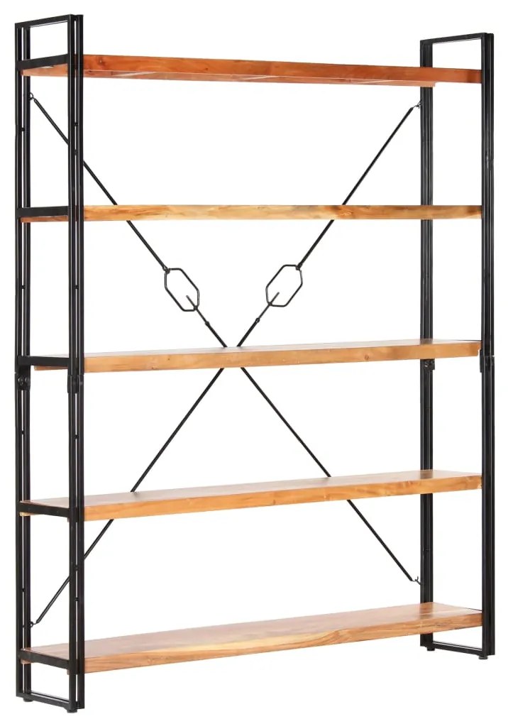 vidaXL Βιβλιοθήκη με 5 Επίπεδα 140 x 30 x 180 εκ. Μασίφ Ξύλο Ακακίας