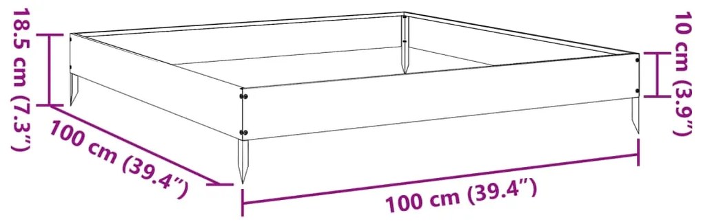 ΖΑΡΝΤΙΝΙΕΡΑ ΥΠΕΡΥΨΩΜΕΝΗ 100X100X18,5 ΕΚ. ΓΑΛΒΑΝΙΣΜΕΝΟ ΧΑΛΥΒΑ 851015