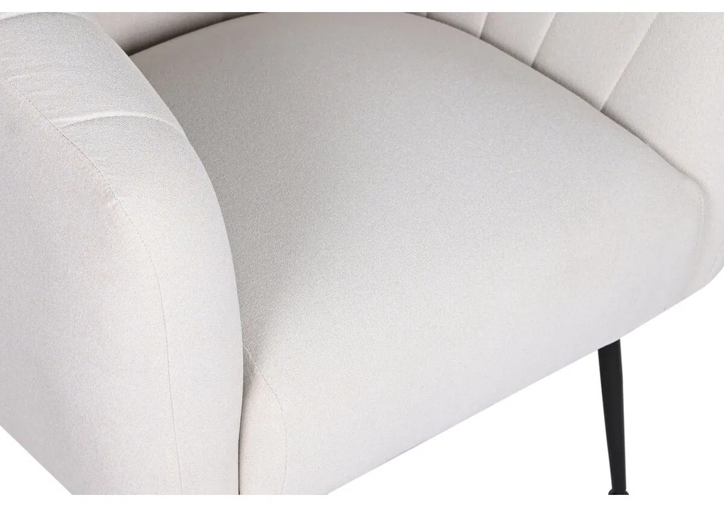 Πολυθρόνα DKD Home Decor Μαύρο Μπεζ Χρυσό Αφρός Ξύλο Μέταλλο 81 x 75 x 73 cm