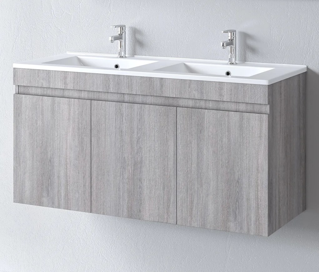 Σετ Πάγκου OMEGA GREY OAK 120cm με Διπλό Νπιτήρα S3BOM120GO0D S3BOM120GO0D
