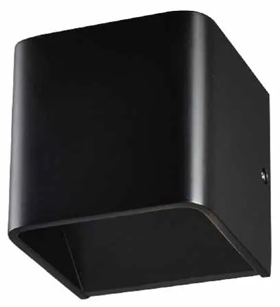 Απλίκα Τοίχου LED Aca Nephele L35037BK Black Matt