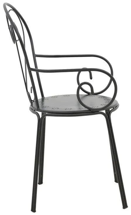 Σετ Κήπου Τραπεζαρία Watson - Monasty 3 τεμ Μεταλλικό Μαύρο 60x60x70 εκ.