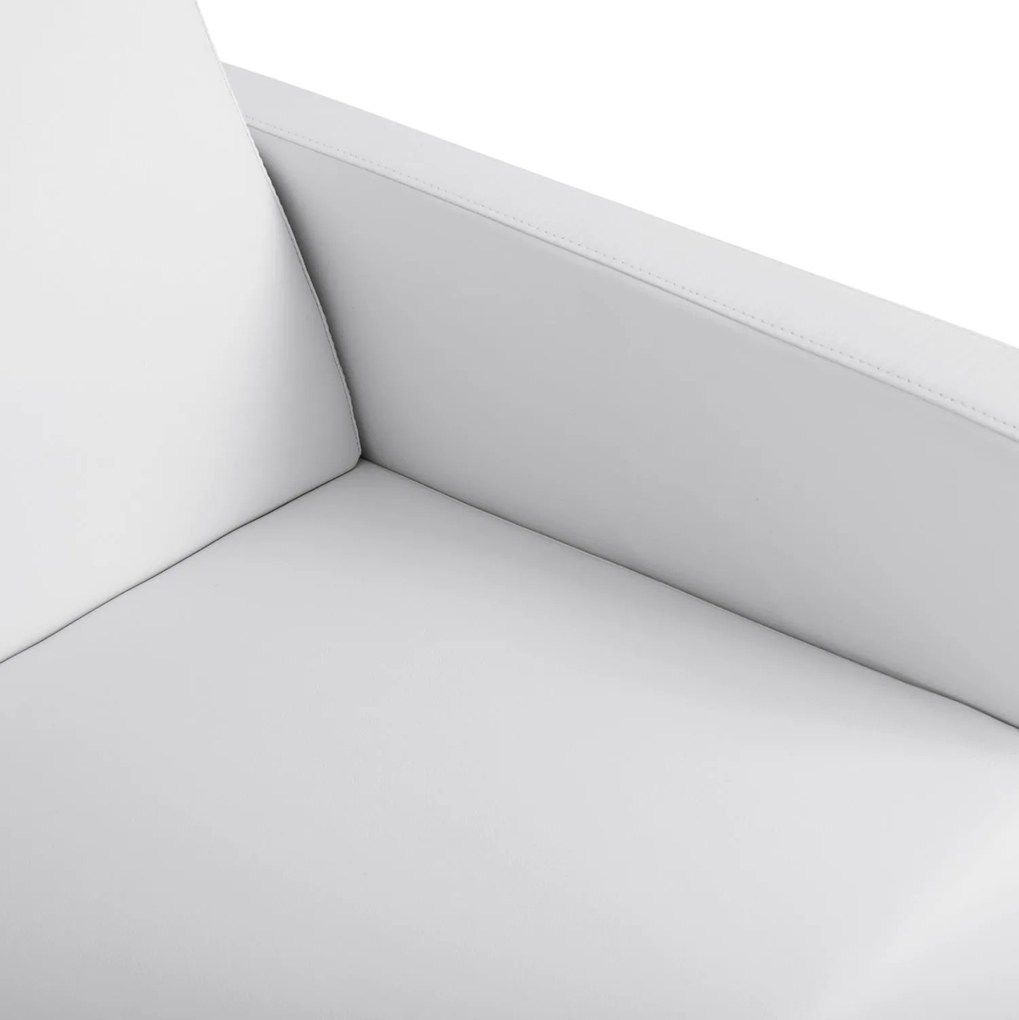 Καναπές Τριθέσιος NELLIE με PU Λευκό 163x71x71Υ εκ. 163x71x71 εκ.