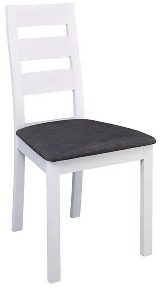 Καρέκλα Miller White/Grey Ε782,2 45x52x97cm Σετ 2τμχ Ξύλο,Ύφασμα