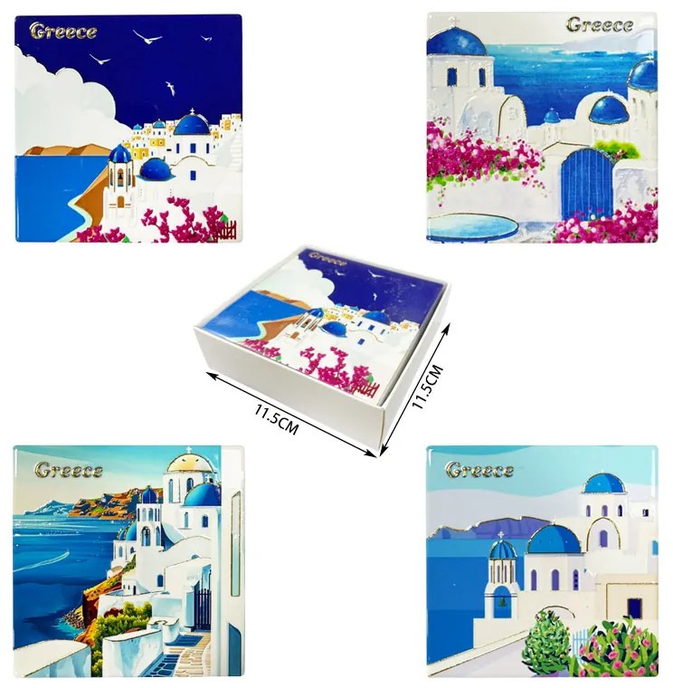Σετ σουβέρ Greece 4τμχ - Coaster set 4pcs