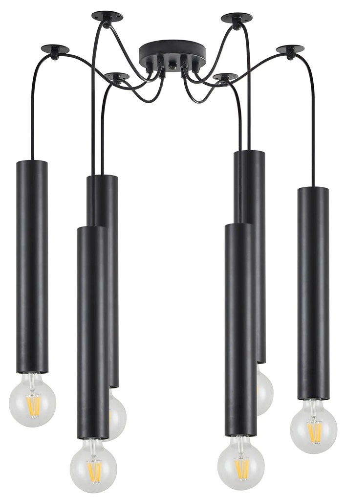 SE21-BL-5-BL6 ADEPT TUBE BLACK Black Pendant+