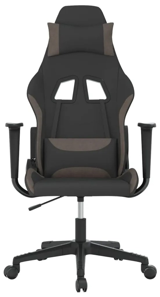 vidaXL Καρέκλα Gaming Μαύρη και Taupe Υφασμάτινη