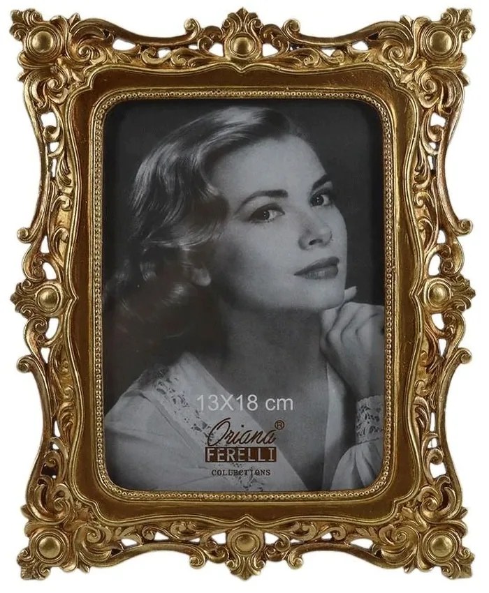 Κορνίζα XL24065157 13x18cm Gold Oriana Ferelli Πολυρεσίνη