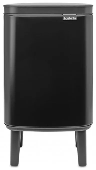 Κάδος Brabantia Bo Small Hi 1006641, 4 L, Ομαλό και αθόρυβο άνοιγμα, Αντιολισθητική βάση, Μαύρο