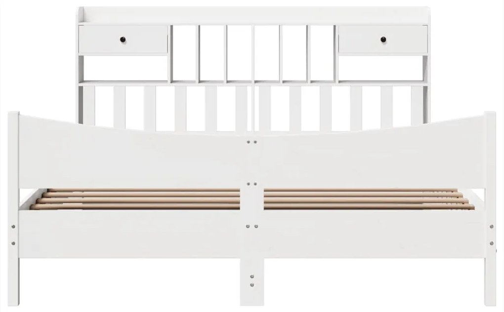 vidaXL Σκελετός Κρεβ. Χωρίς Στρώμα Λευκό 180x200 εκ Μασίφ Πεύκο