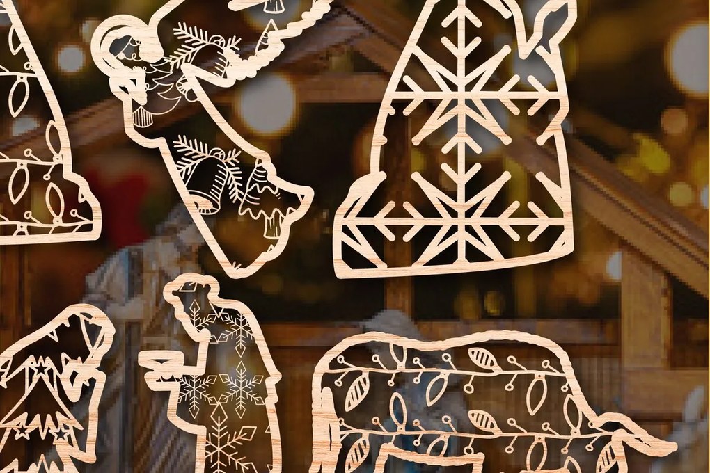 Intra απο ξύλο plywood 3mm-4mm πάχος Χριστουγεννιάτικου NATIVITY SCENE Δίασταση 25x25 cm INTRAFABR-46685609