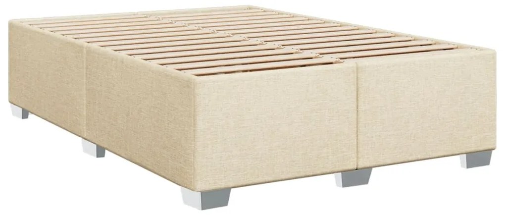 ΚΡΕΒΑΤΙ BOXSPRING ΜΕ ΣΤΡΩΜΑ ΚΡΕΜ 140X200 ΕΚ. ΥΦΑΣΜΑΤΙΝΟ 3288230