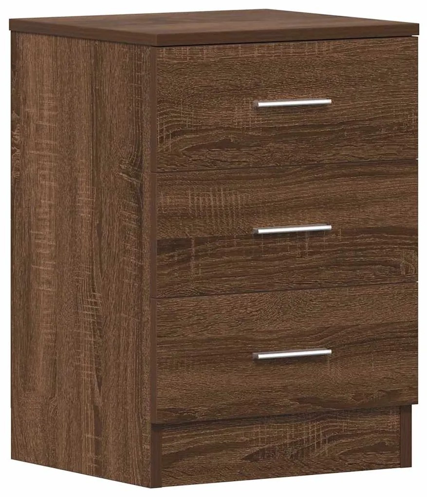 vidaXL Κομοδίνα 2 τεμ. Καφέ Δρυς από 38x35x56 Επεξεργασμένο Ξύλο