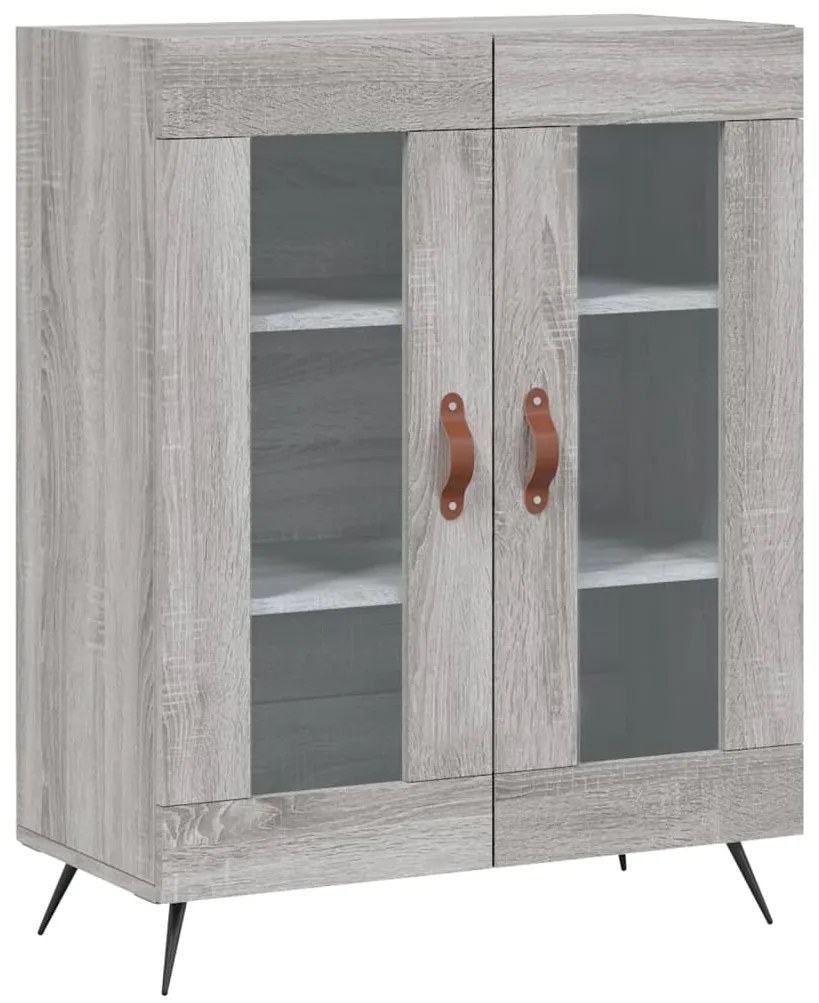 vidaXL Ντουλάπι Γκρι Sonoma 69,5 x 34 x 180 εκ. Επεξεργασμένο Ξύλο