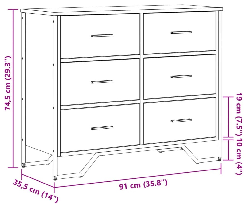 ΣΥΡΤΑΡΙΕΡΑ ΓΚΡΙ SONOMA 91X35,5X74,5 ΕΚ. ΑΠΟ ΕΠΕΞΕΡΓ. ΞΥΛΟ 3295305