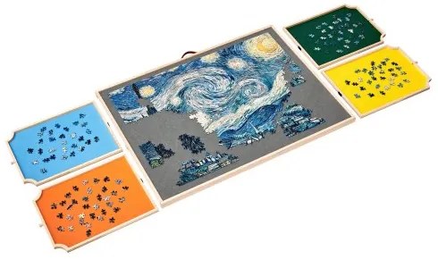 VEVOR 1500 Piece Puzzle Board with Drawer Cover Portable Wooden Jigsaw 86x63cm
