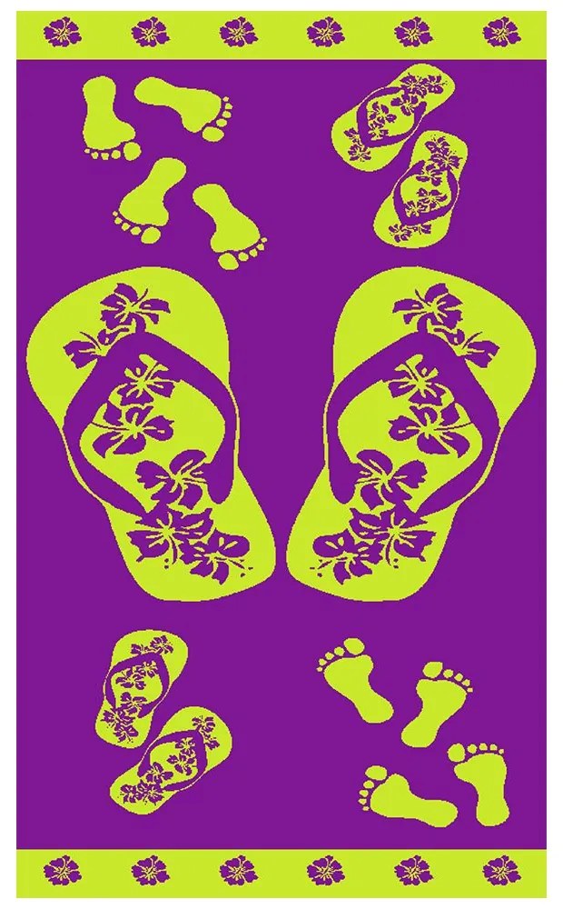 Πετσέτα Θαλάσσης 35 Purple DimCol Θαλάσσης 90x170cm 100% Cotton