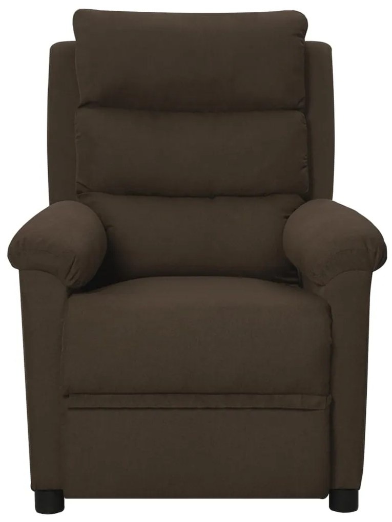 vidaXL Πολυθρόνα Ανακλινόμενη Σκούρο Καφέ Υφασμάτινη