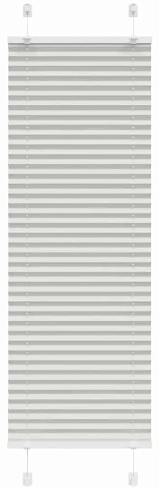 vidaXL Πλισέ περσίδα ανοιχτό γκρι 45x150 cm Πλάτος υφάσματος 44,4 cm