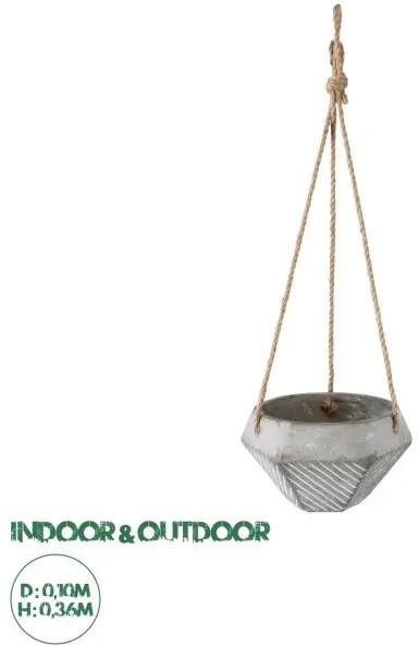 Κρεμαστό Πήλινο Κεραμικό Κασπώ Γλάστρα - Flower Pot Λευκό Artificial Garden 20490 Globostar-20490-Λευκό 20490