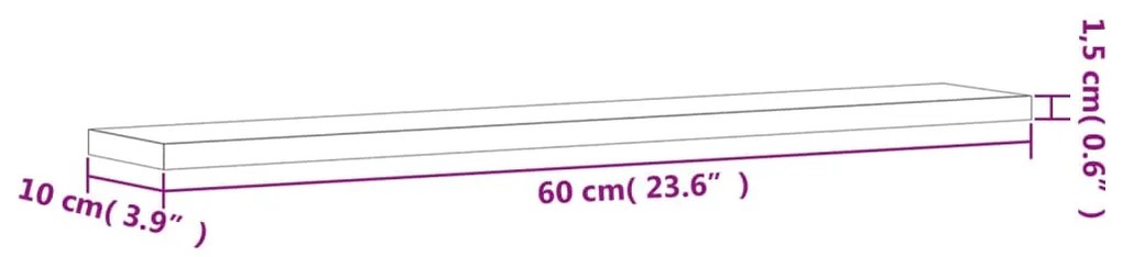 ΡΑΦΙΑ ΤΟΙΧΟΥ 4 ΤΕΜ. ΚΑΦΕ ΔΡΥΣ 60X10X1,5 ΕΚ. ΑΠΟ ΕΠΕΞΕΡΓ. ΞΥΛΟ 838229