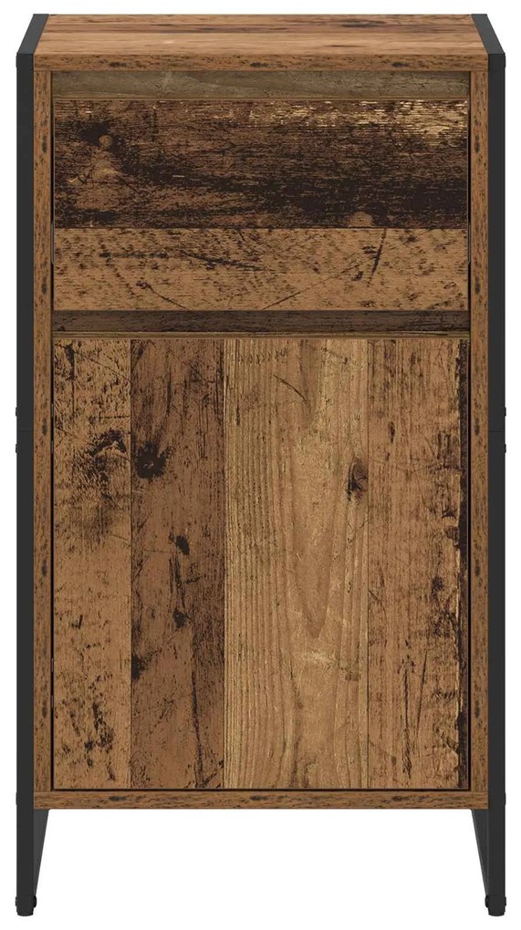 vidaXL Πλαϊνό γραφείο με συρτάρι Παλιό Ξύλο 81 x 36 x 150.5 εκ.