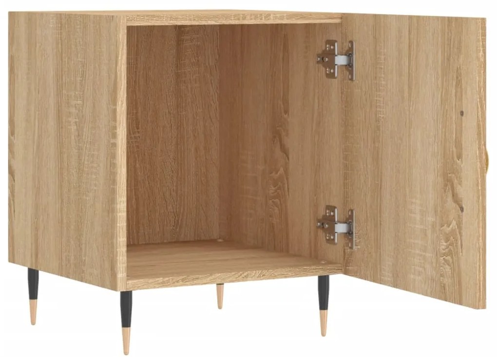 vidaXL Κομοδίνα 2 τεμ. Sonoma Δρυς 40 x 40 x 50 εκ. από Επεξεργ. Ξύλο