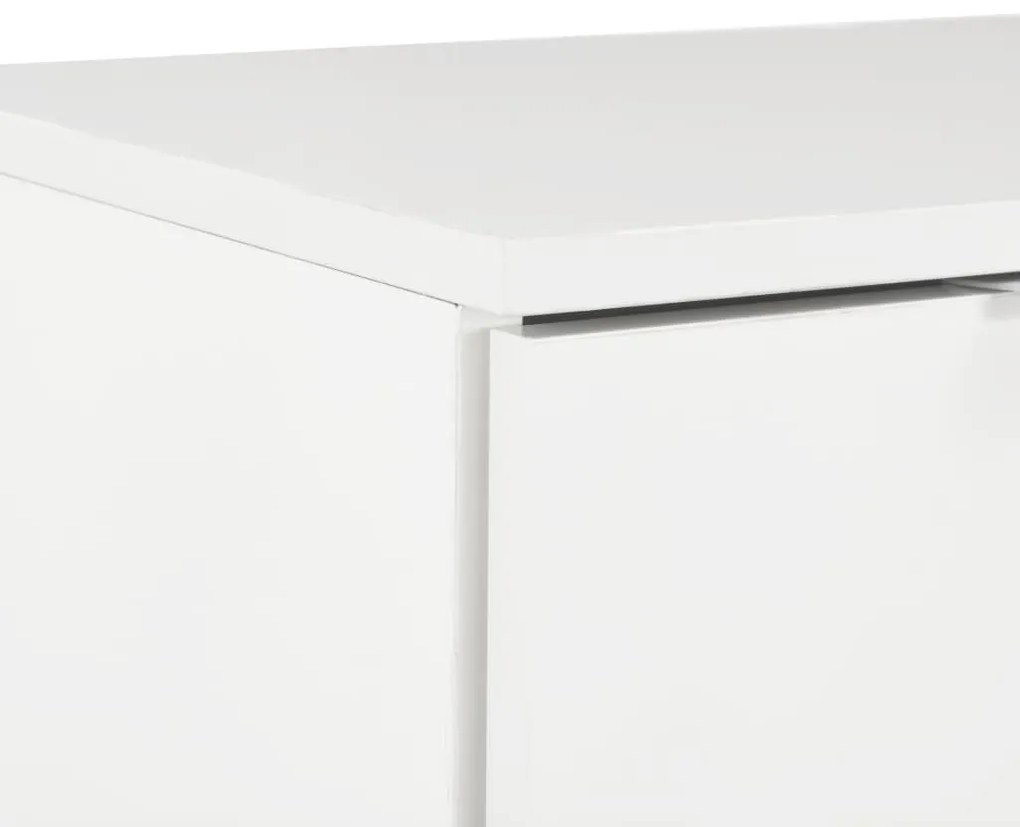 vidaXL Μπουφές Ψηλός Γυαλιστερός Λευκός 71x35x80εκ. Επεξεργασμένο Ξύλο