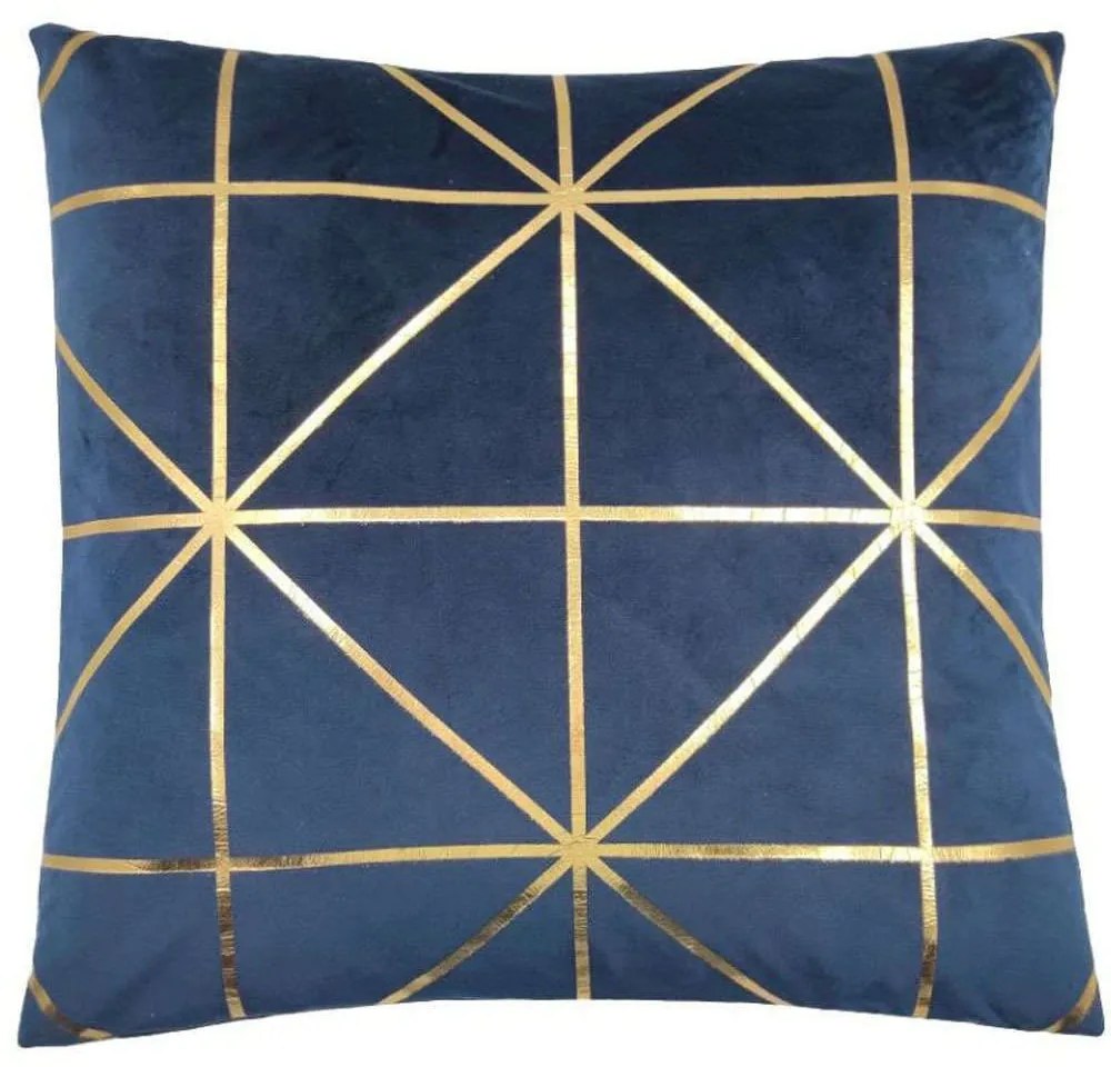 Μαξιλάρι Διακοσμητικό (Με Γέμιση) Constellation 023362 Blue-Gold 45X45 Velvet
