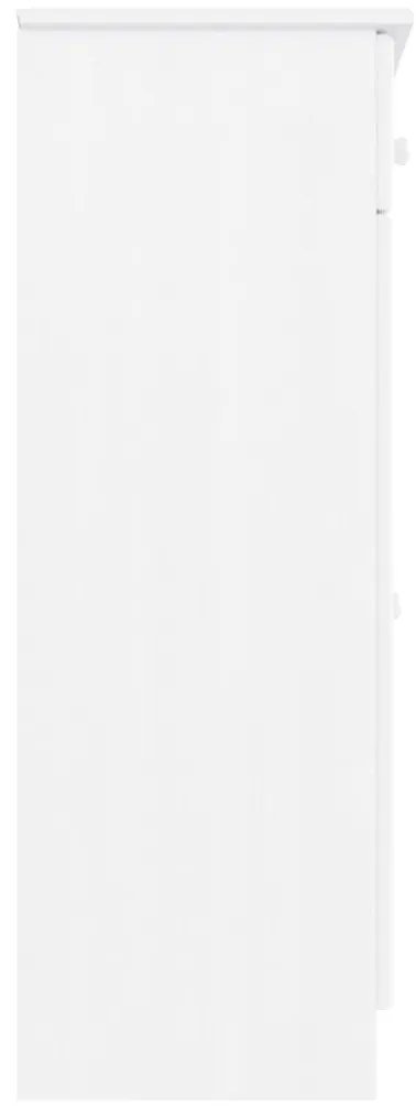 vidaXL Παπουτσοθήκη ALTA Λευκή 77 x 35 x 96 εκ. από Μασίφ Ξύλο Πεύκου