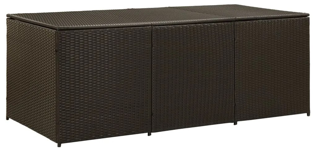 Κουτί Αποθήκευσης Κήπου Καφέ 180x90x70 εκ. από Συνθετικό Ρατάν