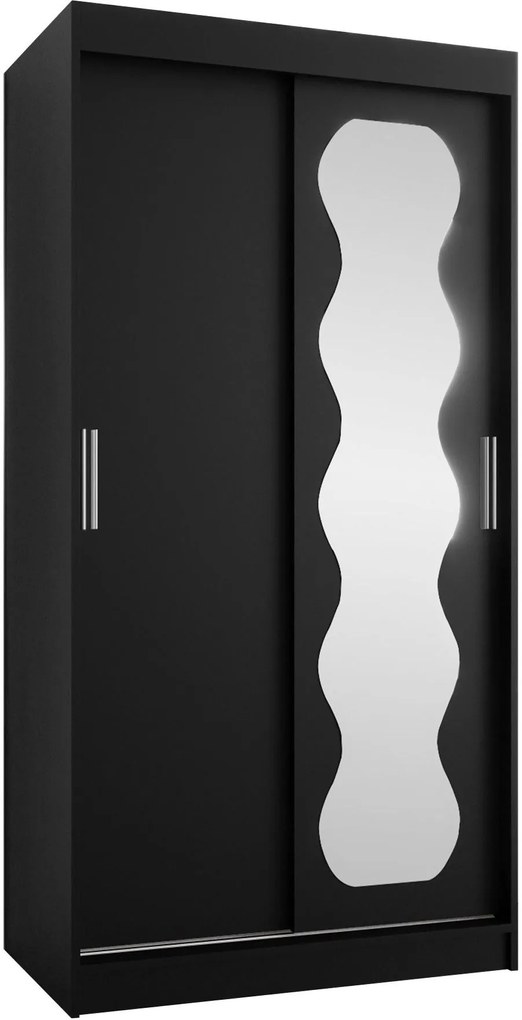 Ντουλάπα Spoti 100 Συρόμενη-Μαύρο