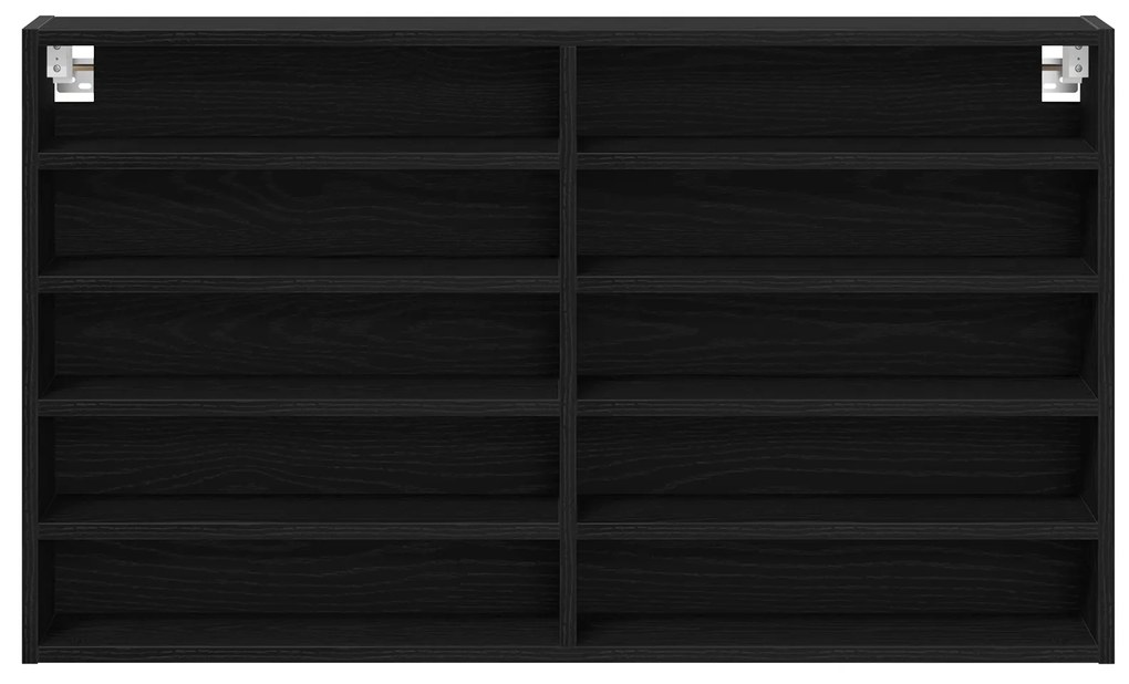 vidaXL Βιτρίνα Μαύρη Βελανιδιά 100x15x58 εκ. Επεξεργασμένο ξύλο