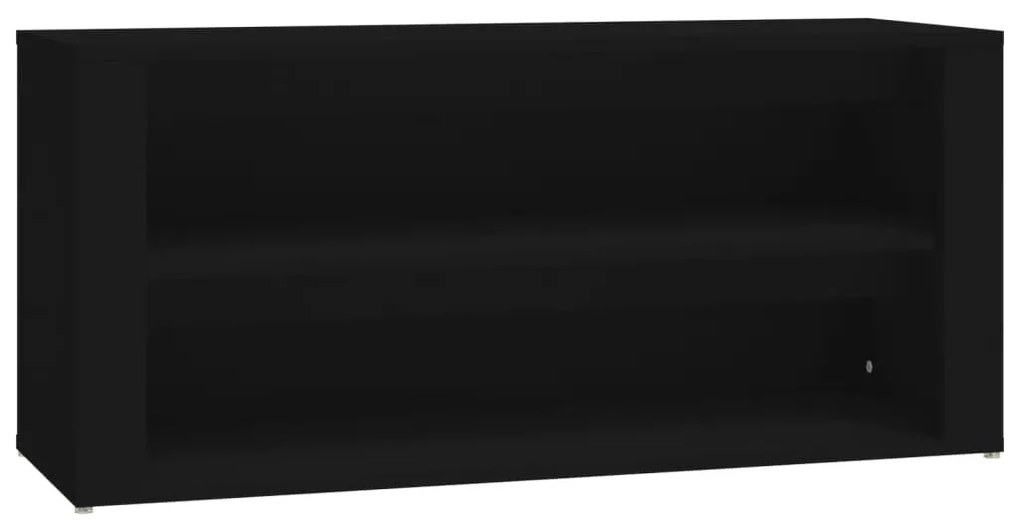 Παπουτσοθήκη Μαύρη 100x35x45 εκ. από Επεξεργασμένο Ξύλο - Μαύρο