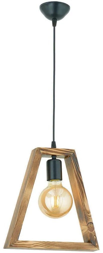 Φωτιστικό Οροφής Geometrik 890BCN1102 26x80cm 1xE27 40W Walnut-Black Opviq