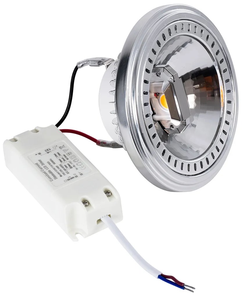 GloboStar DARKO 60383 Σποτ LED Indirect Anti-Glare AR111 14W 1582lm 40° AC 220-240V IP20 Φ11.1 x Υ6.6cm Θερμό Λευκό 2700K Dimmable - Bridgelux High Lumen COB Gen2 - TÜV Certified Driver - 5 Years Warranty - 60383