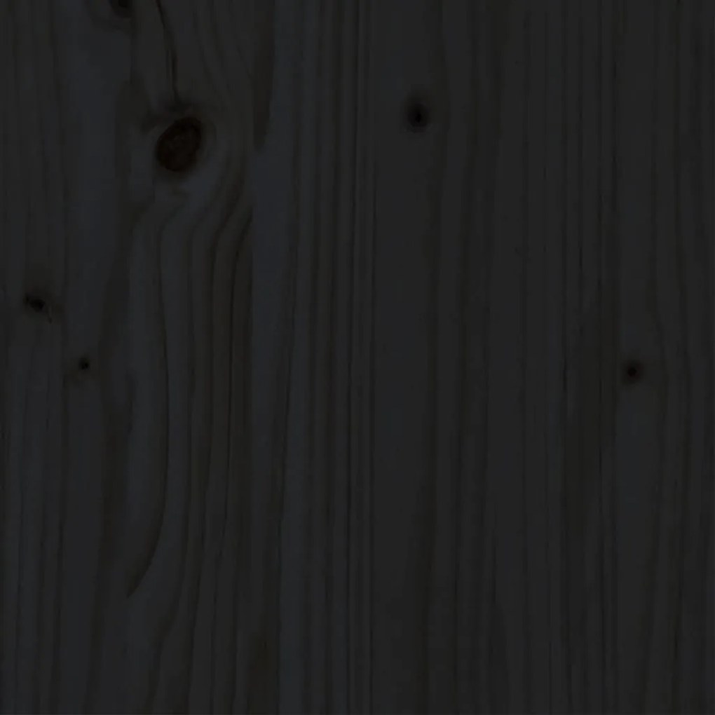 Πλαίσιο Κρεβατιού Μαύρο 135x190 εκ. από Μασίφ Ξύλο Double - Μαύρο