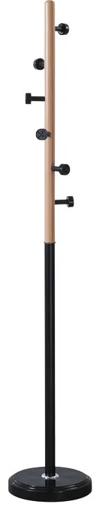 Καλόγερος Sinem pakoworld μέταλλο σε μαύρη-φυσική απόχρωση Φ30x175εκ