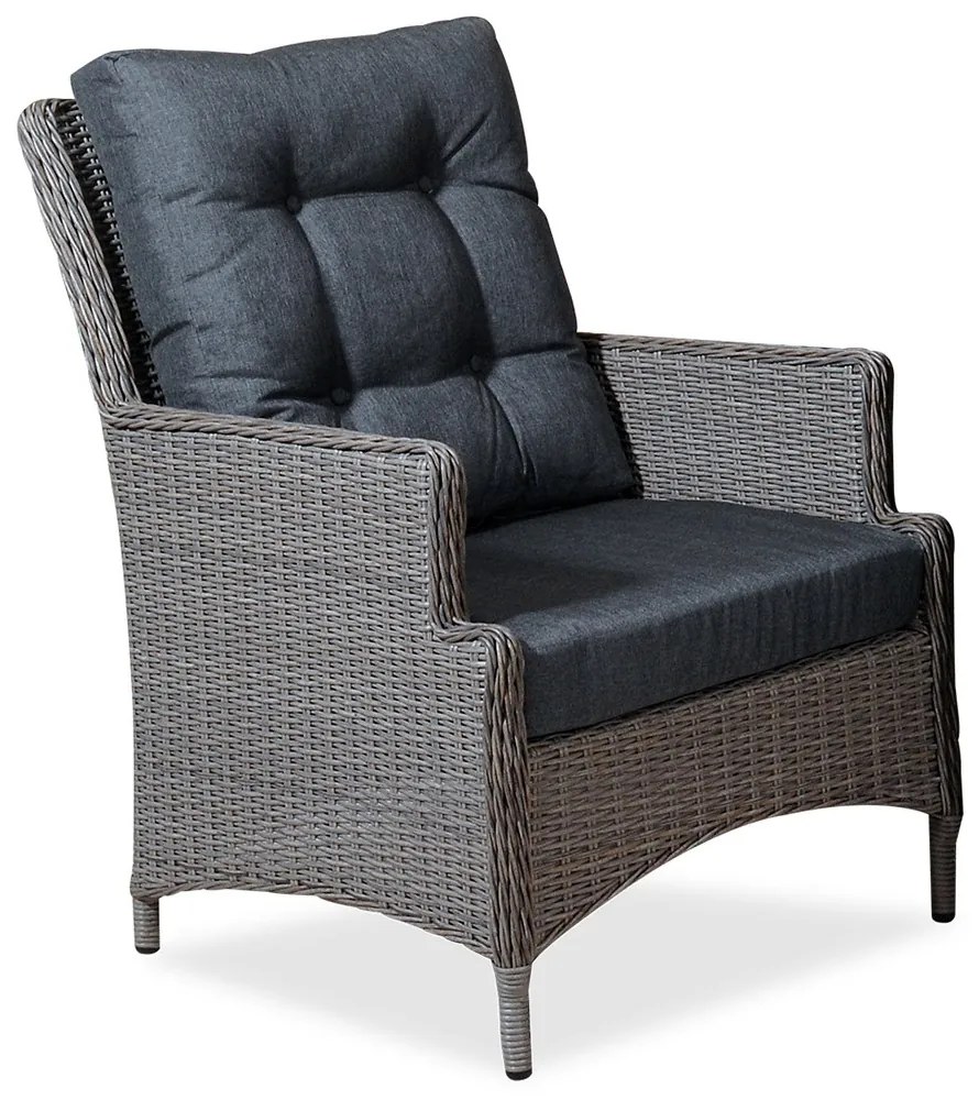 Πολυθρόνα Rattan Hamburg 223918 70x82x95cm Grey