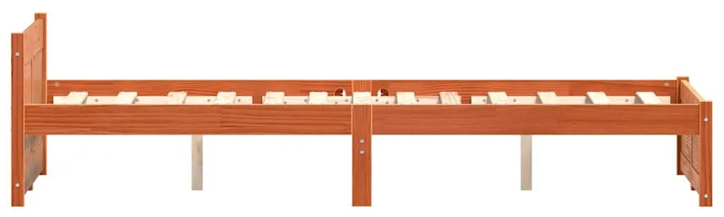 vidaXL Σκελετός Κρεβατιού Καφέ κεριού 140 x 190 cm Μασίφ ξύλο πεύκου
