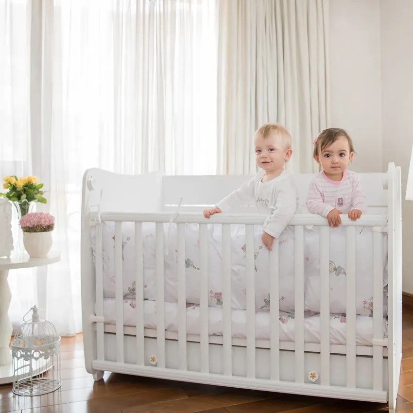 Βρεφικό κρεβάτι DREAM  70x140εκ. White + Baby Blue 10150440039A  Lorelli (Δώρο Πάντα Προστασίας)